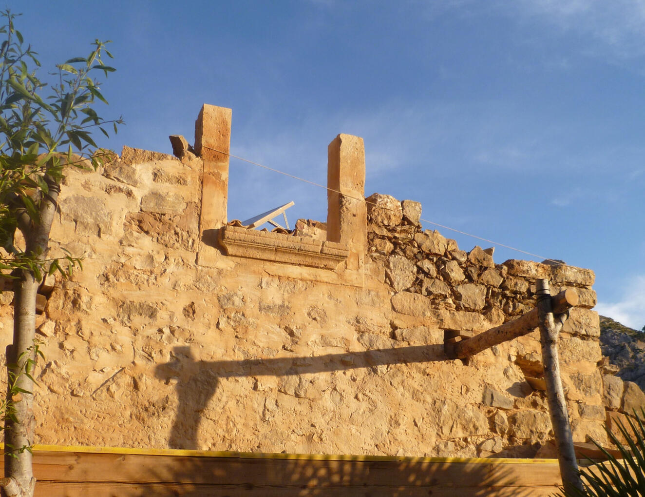 HAND-HEWN STONE DOORSTEP